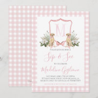 Preppy Southern Pink Dog Girl Sip & See
