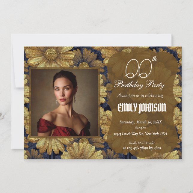 Convites Presente Colorido de Aniversário de Margarida Para (Frente)