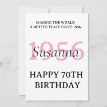Presente de 70º aniversário surpresa moderno e ele