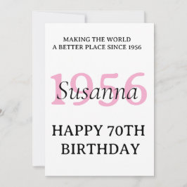 Convites Presente de 70º aniversário surpresa moderno e ele
