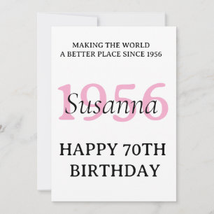 Convites Presente de 70º aniversário surpresa moderno e ele