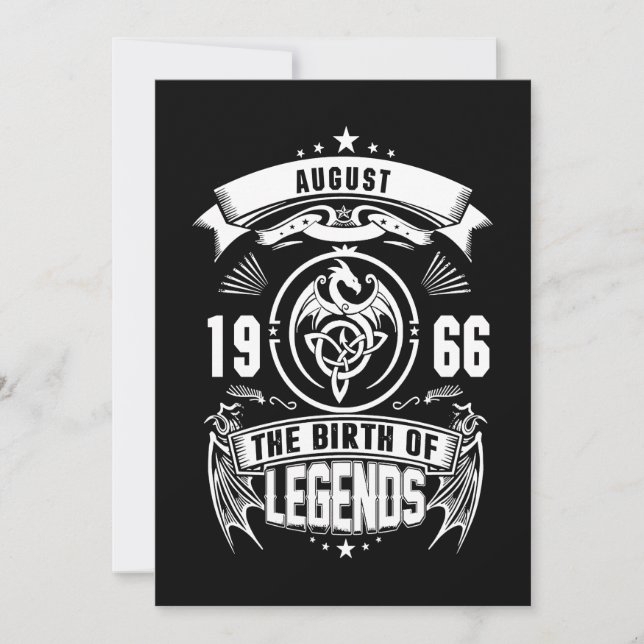 Convites Presente de Agosto | 1966 O Nascimento das Lendas (Frente)
