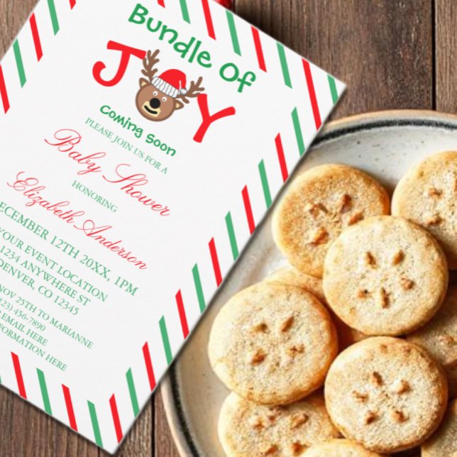 Convites Presente de Alegria Churras de Natal do Bebê (Criador carregado)