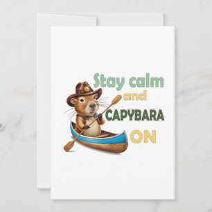 Convites presente de amantes de capybara engraçada, capybar