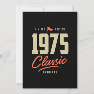 Convites Presente de Aniversário Clássico de 1975