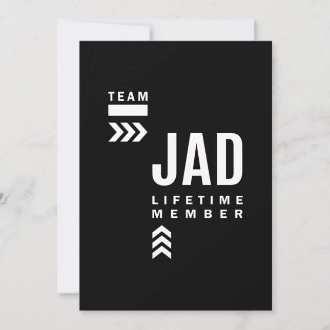 Convites Presente de Aniversário com Nome Personalizado Jad (Frente)