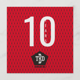 Convites Presente de aniversário de 10 anos de marco do fu