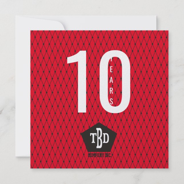 Convites Presente de aniversário de 10 anos de marco do fun (Frente)