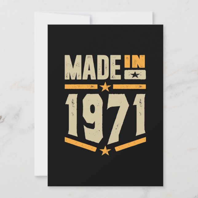 Convites Presente de Aniversário de 1971 (Frente)