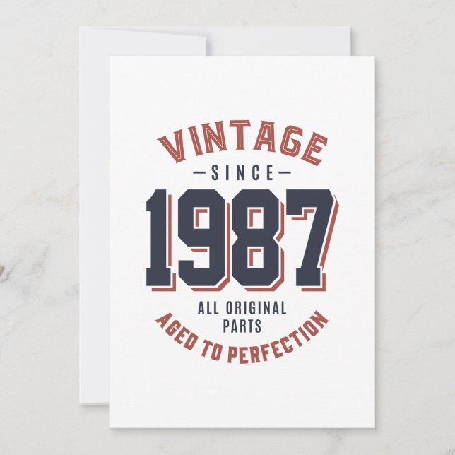 Convites Presente de Aniversário Desde 1987 (Frente)