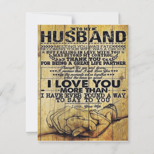 Convites Presente de Aniversário do Meu Marido Carta Para