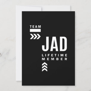 Convites Presente de Aniversário do Nome Personalizado Jad