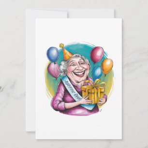 Convites Presente de aniversário engraçado da Nana
