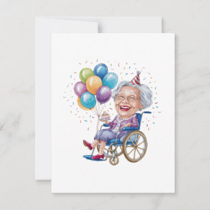 Convites Presente de aniversário engraçado para tia idosa