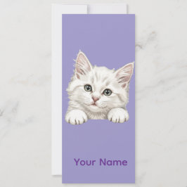 Convites Presente de Arte de Gatinho Personalizado com Nome