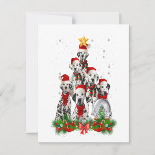 Convites Presente de árvore de Natal de cachorro dalmata en