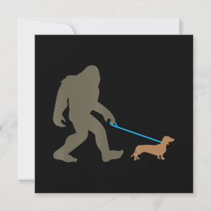 Convites Presente de Cachorro   Dachshund Andando Bigfoot