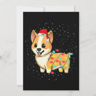 Convites Presente de Cachorro   Luzes de Natal Corgi