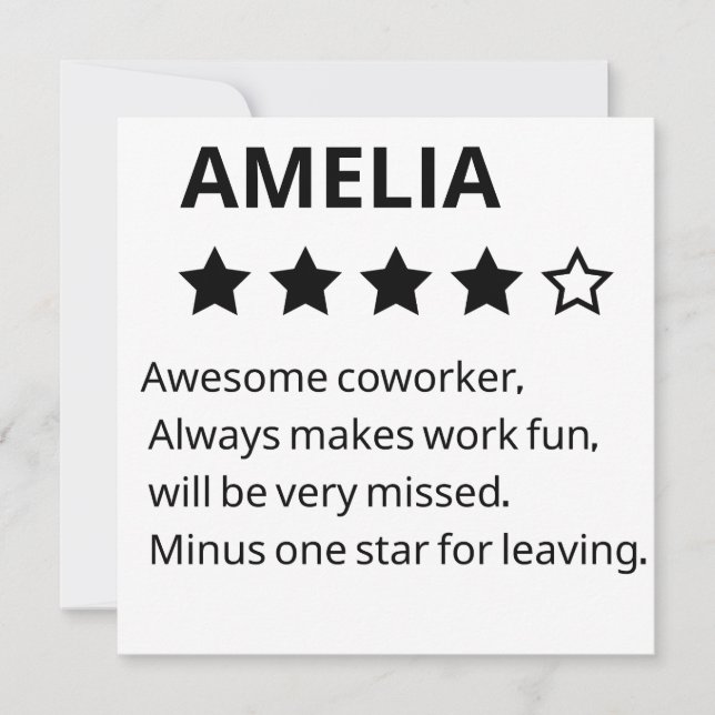 Convites Presente de despedida personalizado - Funny 4 Star (Frente)