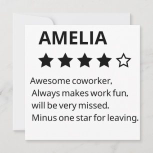 Convites Presente de despedida personalizado - Funny 4 Star