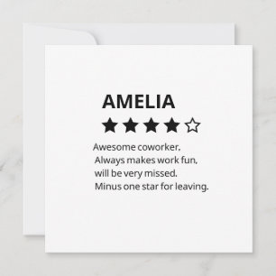 Convites Presente de despedida personalizado - Funny 4 Star