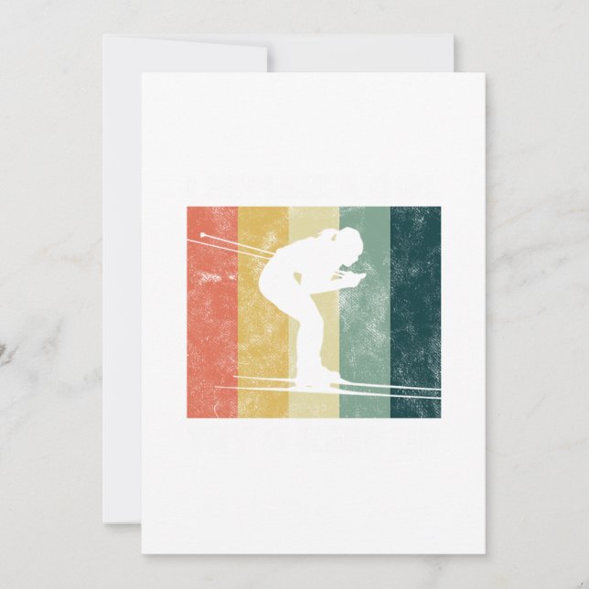 Convites Presente de esportes de inverno com esqui de menin (Frente)