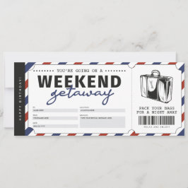 Convites Presente de Fim de Semana Vale Passagem Voucher
