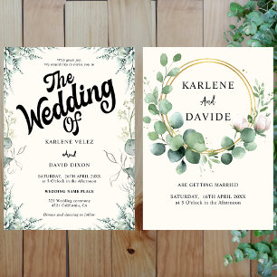 Convites Presente de Foto de Eucalipto Elegante