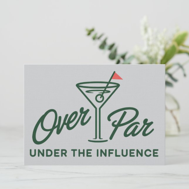 Convites Presente de Golfe Acima do Par e Sob Influência Go (Em pé/Frente)