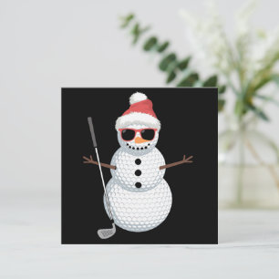 Convites Presente de Golfe de Bola de Natal do Homem de Nev
