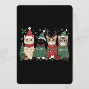 Convites Presente de Natal do Gato Meowy Catmas Xmas