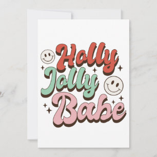 Convites Presente de Natal Holly Jolly Babe