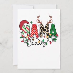 Convites Presente de Natal Mamãe Noel Com Crianças
