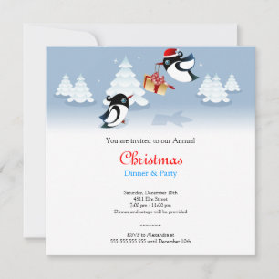 Convites Presente de Natal para Aves Bonitas