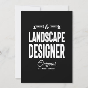 Convites Presente de Título de Job do Designer de Paisagem
