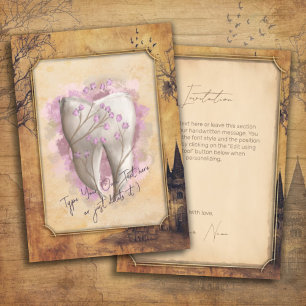 Convites Presente dentário elegante Vintage