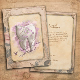Convites Presente dentário elegante Vintage