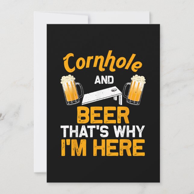 Convites Presente Divertido de Cornhole para Homens Jogador (Frente)