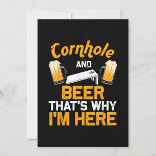 Convites Presente Divertido de Cornhole para Homens Jogador