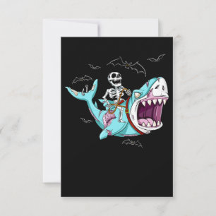 Convites Presente Divertido de Halloween de Tubarão Zumbi M