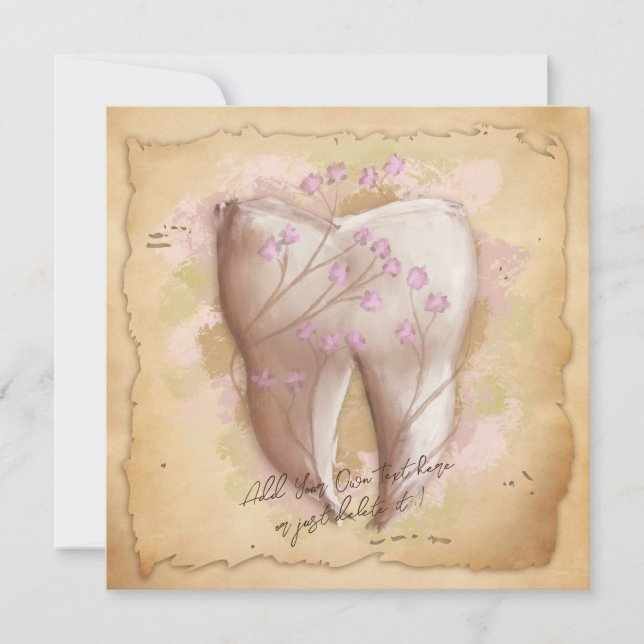 Convites Presente do Assistente Dental de Dentista de Vinta (Frente)