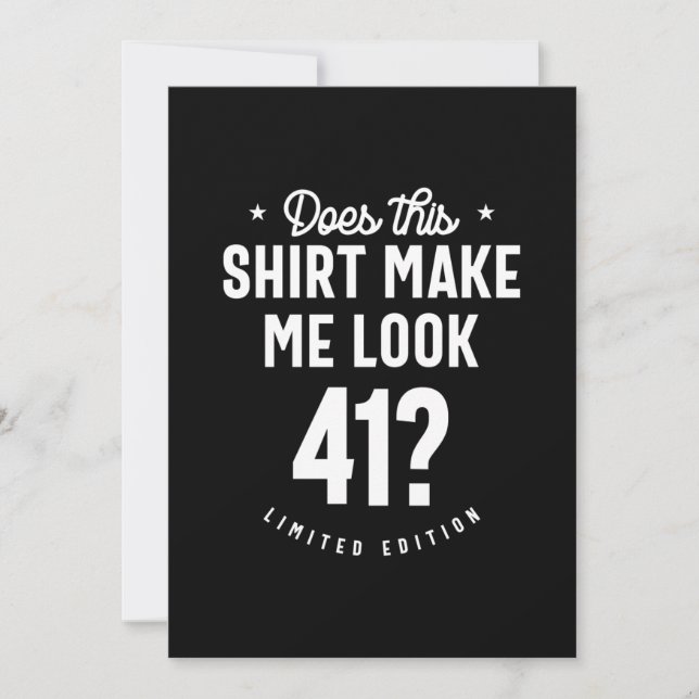 Convites Presente engraçado de 41º aniversário (Frente)