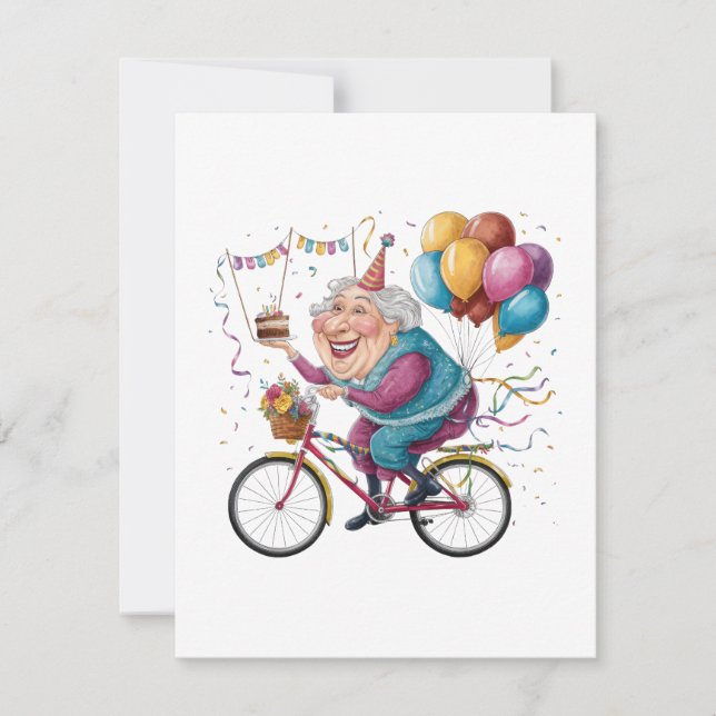 Convites Presente engraçado de aniversário da vovó de cicli (Frente)