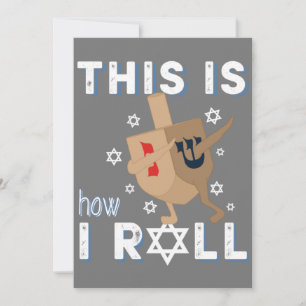 Convites Presente engraçado de Hanukkah Menorah Dreidel É a