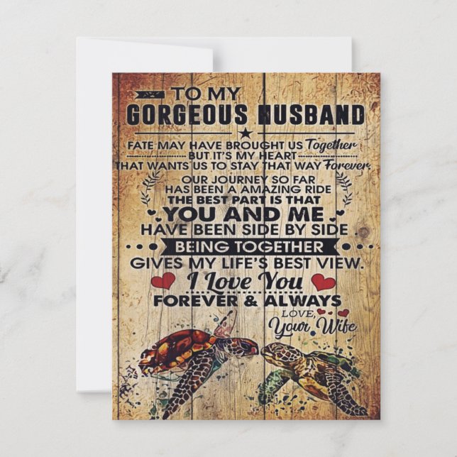 Convites Presente especial para Pai | Carta Do Meu Marido | (Frente)