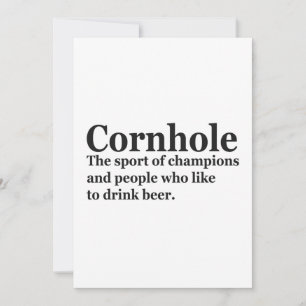 Convites Presente Esportivo Jogo de Cornhole Divertido Defi