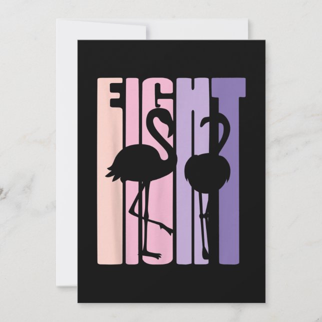 Convites Presente Fofo de 8º Aniversário Eu Flamingo Eu 8 A (Frente)