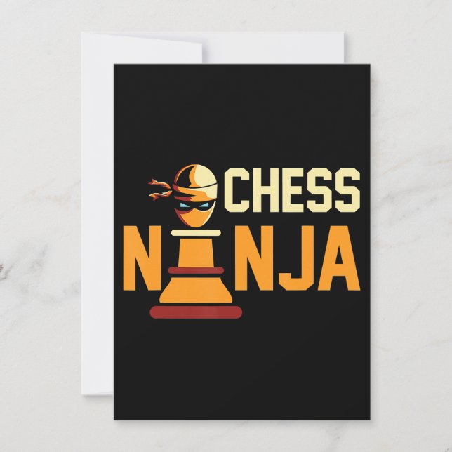 Convites Presente legal Chess Ninja Chess (Frente)