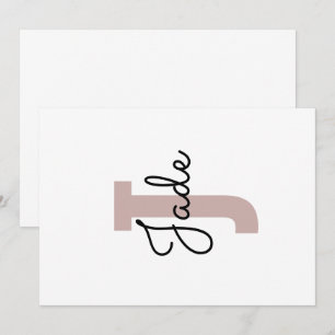 Convites Presente Monograma Personalizado para Nomes Começa