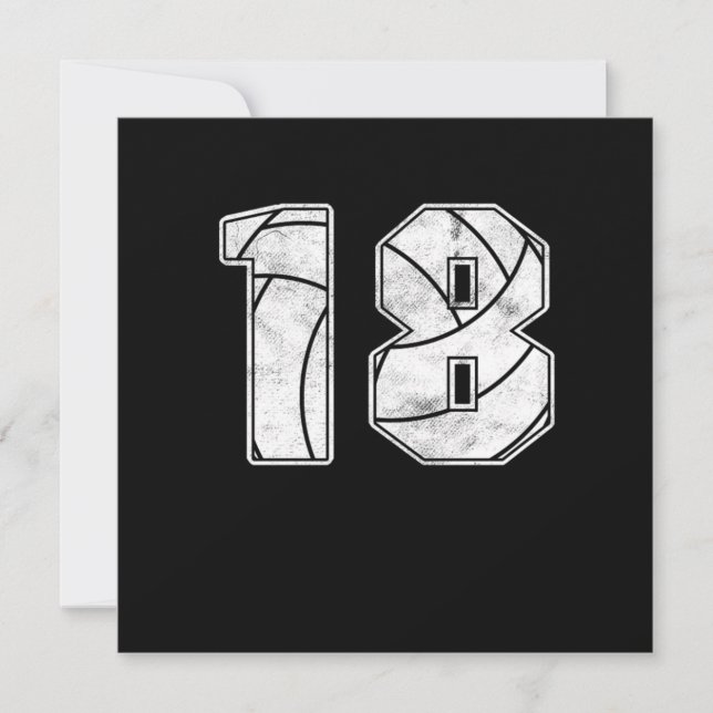 Convites Presente no 18° aniversário da Celebração de Volei (Frente)